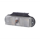 Lampa gabarit auto BestAutoVest 12V/ 24V dreptunghiulara Alba, 125x55x45mm , cu suport fixare, 1 buc. Kft Auto, AutoLux