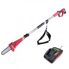 Drujba electrica pentru crengi, 20V Li-ion, cu acumulator 2 Ah, incarcator, maner telescopic, Worcraft GartenVIP DiyLine