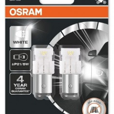 Set 2 Buc Led Osram P21/5W 12V 2W BAY15D 6000K Alb LEDriving SL 7528DWP-02B