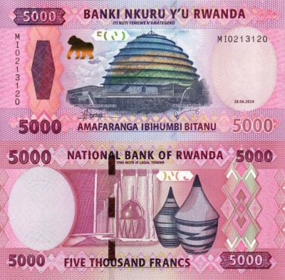 RWANDA 5.000 francs 2024 UNC!!! foto