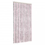 Cumpara ieftin Perdea pentru insecte, gri argintiu si roz, 100x220cm, chenille