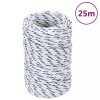 Fr&acirc;nghie de barcă, alb, 2 mm, 25 m, polipropilenă