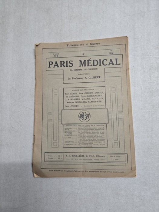 PARIS M&Eacute;DICAL - Le Profesor A. GILBERT