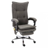 vidaXL Scaun de birou cu masaj, gri, material textil 20375