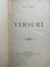 St.O. Iosif (Stefan Octavian) Versuri 1897 debut princeps Bucuresci C.Sfetea foto