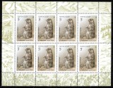 Rusia URSS 1987, Mi #5711 Klb, fauna, marmota, minicoala de 8, MNH, cota 120 &euro;! RARA!, Natura, Nestampilat