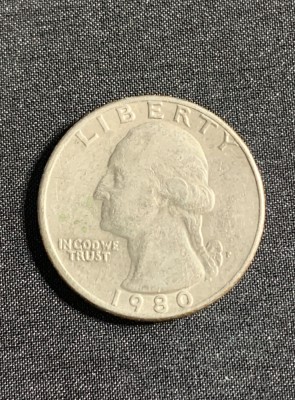 Moneda quarter dollar 1980 USA foto