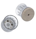 Set de 16 protectii pentru picioarele mobilierului Covercorner, TPE/metal, transparent/natur, 3,5 x 3,4 x 3,3 cm