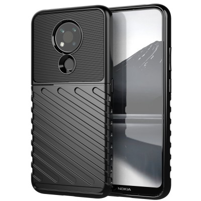 Husa TPU OEM Thunder Tough pentru Nokia 3.4, Neagra foto