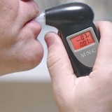 Etilotest Digital Portabil cu Afisaj LCD, 5 Duze, Breloc, Gri - Tester Alcool, Sonda Alcool, Precizie 0.05% BAC