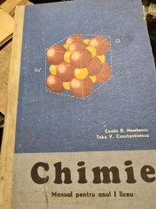 Chimie, manual pentru anul I de liceu - Costin D. Nenitescu, Take V. Constantinescu
