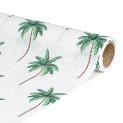 Traversa de masa decorativa &amp;ndash; 180 x 28 cm &amp;ndash; 70% poliester, 30% bumbac &amp;ndash; model palmier Best CarHome foto
