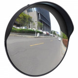 Oglinda de trafic convexa, negru, 30 cm, plastic PC, de exterior GartenMobel Dekor, vidaXL