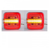 Cumpara ieftin Lampa Stop LED Camion Remorca Duba 24V, Semnalizare Dinamica, Frana, Pozitie, Marsarier, Ceata, 136x134mm, Geray