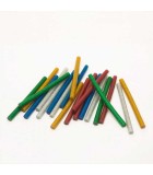 Set baton plastic termoadeziv silicon 7mm x 10cm colorat glitter