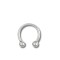 Piercing Ureche Potcoava - TITAN - argintie bile - 1.2x12x3/3