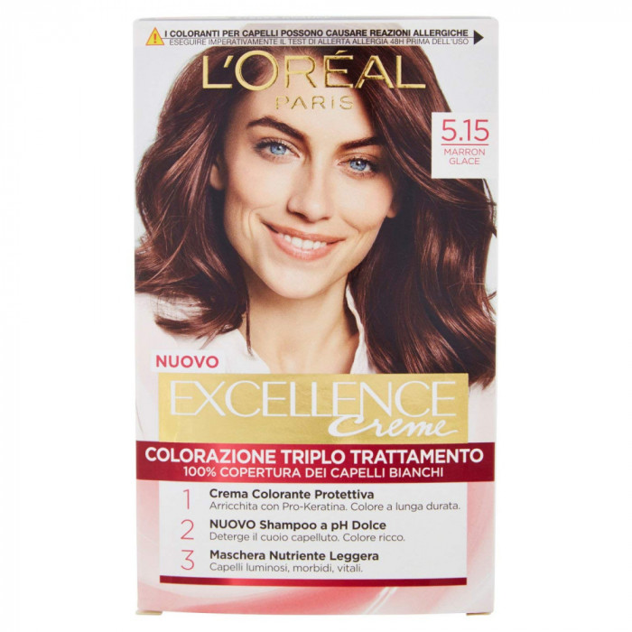 Vopsea Excellence Triple Protection , nuanţa Natural Iced Brown, LOREAL PARIS