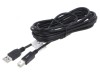 Cablu USB 2.0 A la B aurit 3m negru, Lanberg
