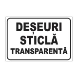 Indicator informare Deșeuri - Sticlă transparentă