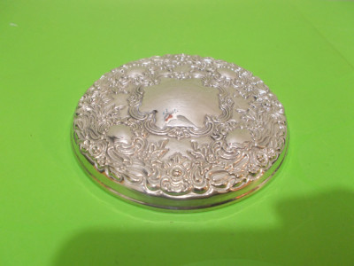 Superba OGLINDA argintata de mana GODINGER Silver Art , decor floral in relief foto