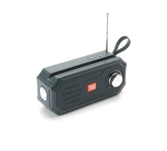 Boxa Portabila Bluetooth/ TF Card/ Radio FM/ USB/ AUX, Lanterna LED, Incarcare Solara, Antena, TG612, Gri foto