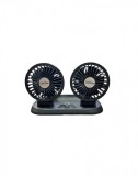 Ventilator Auto Dublu Universal 12V ALM, 2 Trepte, Rotativ, Mufă Brichetă
