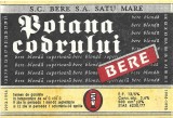 NI433 Etichetă bere Poiana codrului, 1994-1995, SC Bere SA Satu Mare