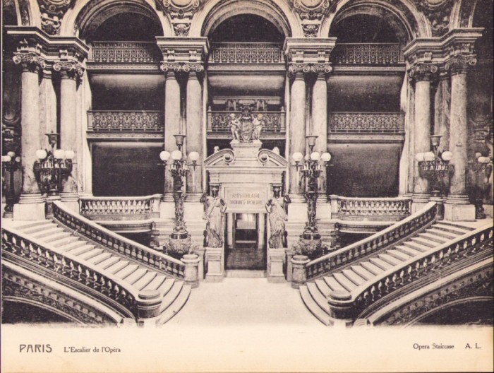 Litografie L&#039;Escalier de l&#039;Opera