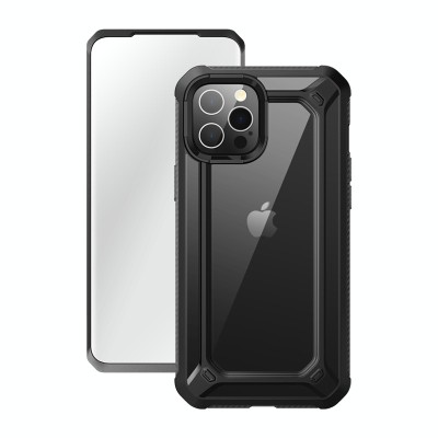 Husa Plastic - TPU Supcase EXO pentru Apple iPhone 12 / Apple iPhone 12 Pro, Neagra foto