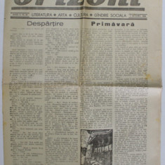 ORIZONT, REVISTA DE LITERATURA , ARTA , CULTURA , GANDIRE SOCIALA , ANUL I , NR. 22 , 1 OCT. 1945