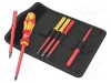 Kit șurubelnițe izolate 1kVAC WERA cu etui pătrat și Phillips