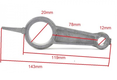 Biela pentru piston cap compresor 47mm 78x20x12mm NR.568 foto