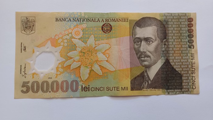 Romania -500000 lei 2000- semnatura Ghizari