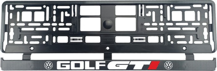 Set 2 bucati, suport numar inmatriculare carbon VW Golf GTI