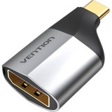 Convertor video Vention, USB Type-C(T) la DisplayPort(M), rezolutie maxima 4K la 60Hz/2K la 60Hz, conectori auriti, invelis aliaj Al si ABS, argintiu,