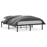 Cumpara ieftin Cadru pat metalic, negru, 140x190 cm