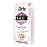 Brit Fresh Healthy Growth Puppy &amp; Junior S-XL, Pui cu Cartof, hrană uscată conținut redus cereale c&acirc;ini junior, 2.5kg