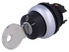 Comutator Rotativ cu Cheie 22mm Negru
