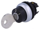 Comutator Rotativ cu Cheie 22mm Negru