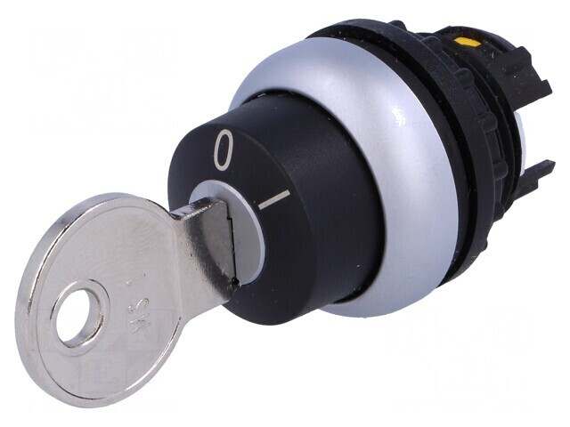 Comutator Rotativ cu Cheie 22mm Negru