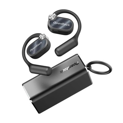 Casti OneOdio &amp;quot;OpenRock X&amp;quot;, Open-Ear, utilizare smartphone, Bluetooth 5.3, rezistent la apa, multi-pairing, 4x mic, noise canceling, , negru, &amp;quot;OpenRoc foto