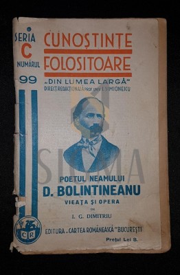 DIMITRIU I. G. &amp;quot;POETUL NEAMULUI, D. BOLINTINEANU&amp;quot; foto