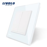 Cumpara ieftin Priza blank Livolo alba cu rama din sticla pentru mascarea dozei