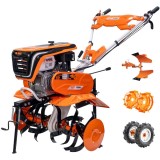 Ruris 701KS - Motosapa General Engine - 7 CP 560-830 mm 3 viteze (2 inainte + 1 inapoi) benzina fara plumb roti cauciuc plug reversibil roti metalice
