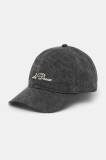 Les Deux șapcă de baseball din denim culoarea gri, cu imprimeu, LDM703046