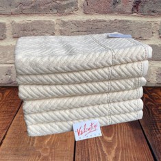 Set de 6 prosoape baie Valentini Bianco, 70x140cm, Razzle Cream