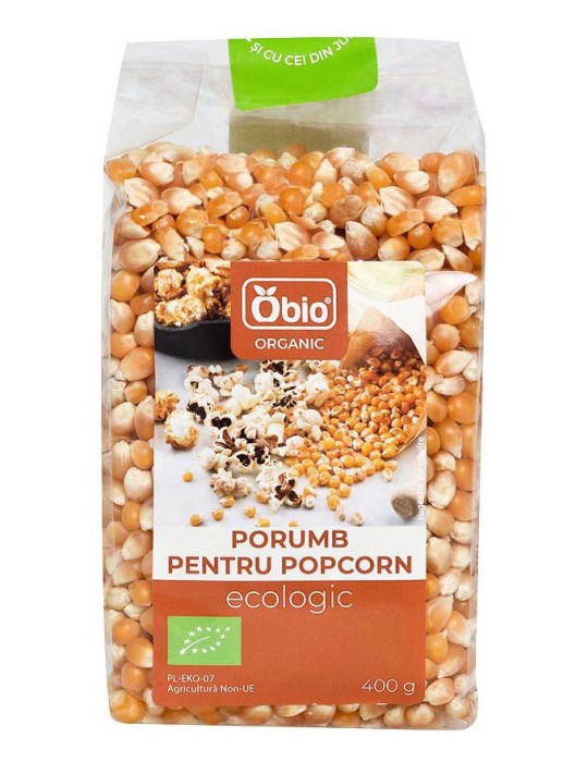 Porumb pentru Popcorn Eco 400 grame Obio