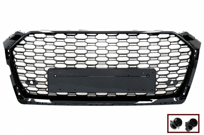 Grila Centrala Audi A5 F5 (2017-2019) RS Design Negru Lucios Performance AutoTuning