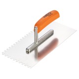 Gletiera inox 270x128 mm cu dinti 6 mm si maner din lemn NEO