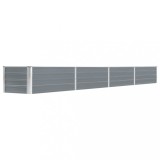 VidaXL Strat &icirc;nălțat de grădină, gri, 320x40x45 cm, oțel galvanizat